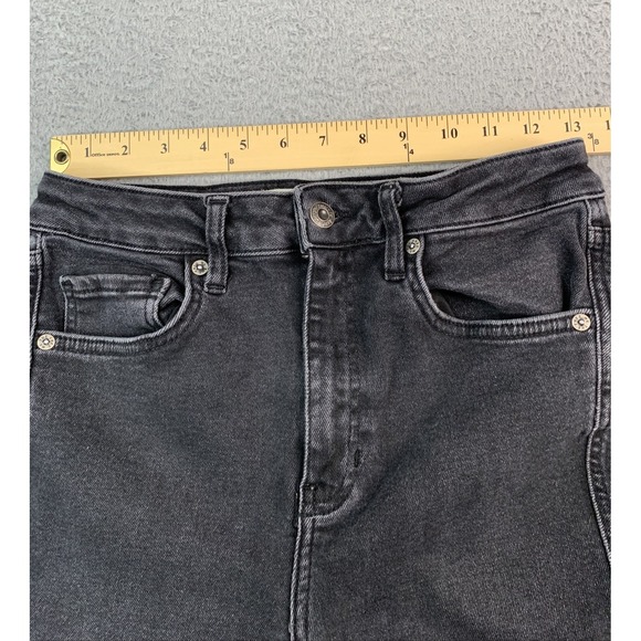 We The Free Jeans Womens Size 29 Waist 26  Raw Hem Skinny Black Denim - Picture 2 of 9